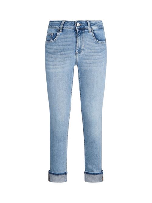 jeans donna skinny risvolto cotone stretch denim chiaro LIU JO | UA5006-D461578757